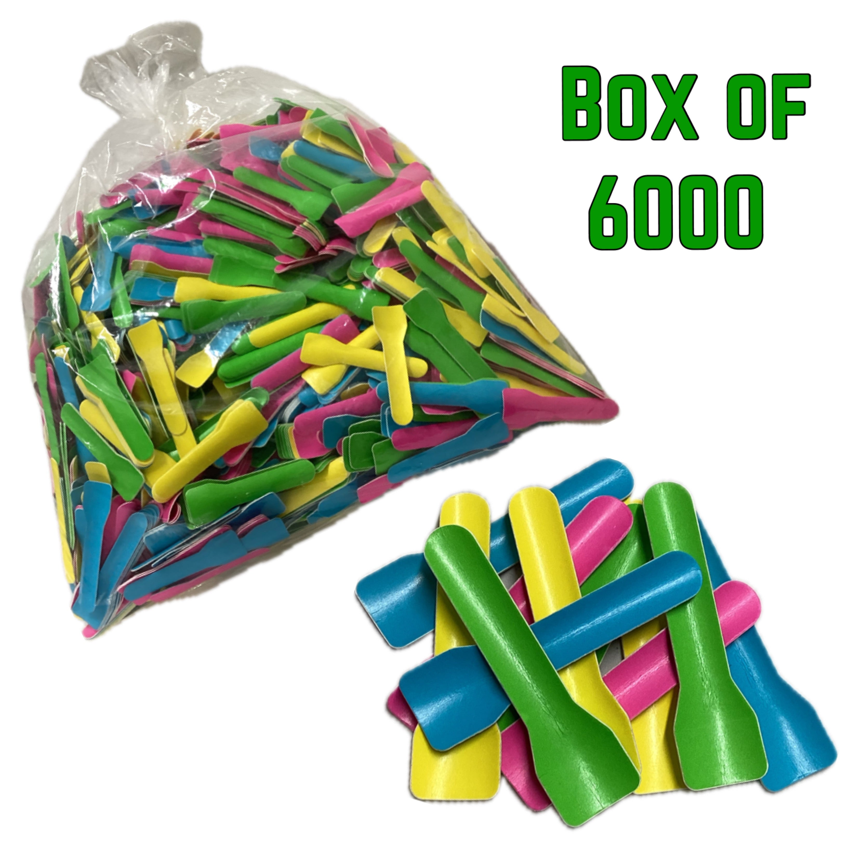 Premium paper coloured spoons - Full Box 6000 pcs